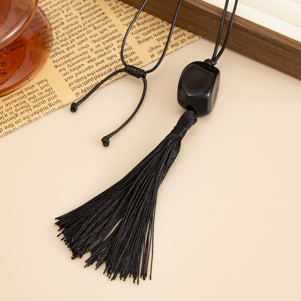 Style Resin Ball Simple Stylish Adjustable Necklace