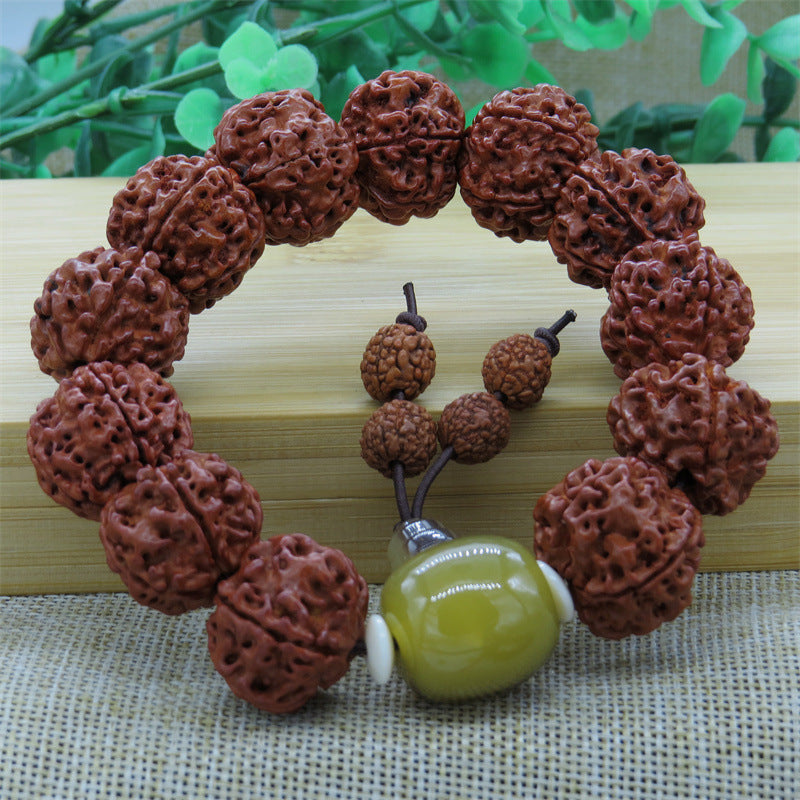 Bone Beeswax Five Faces Bodhi Seed Buddha Bracelets