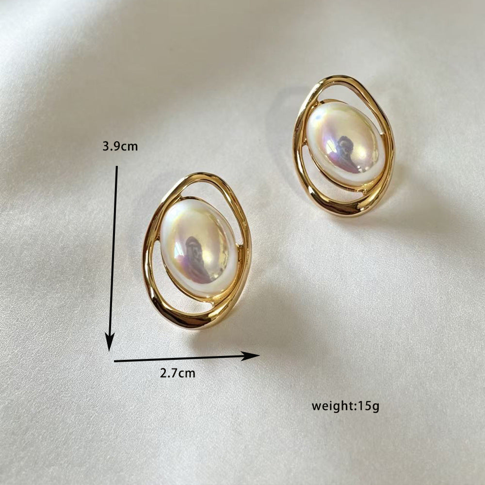 Women's Colorful Pearl Retro Elegant High Sense Simple Rings