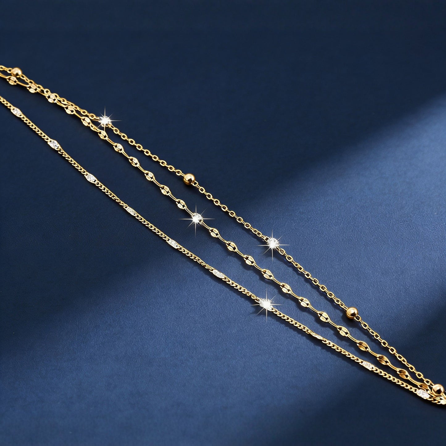 Trendy Fashion Lip Chain Twin Exquisite Bracelets