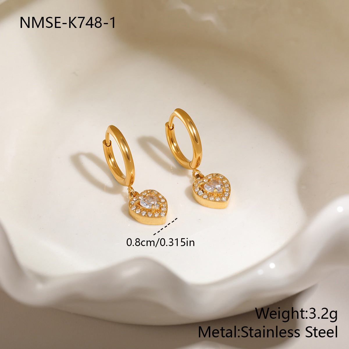 Stainless Steel Fun Gold-plated Titanium Niche Design Jewelry Set