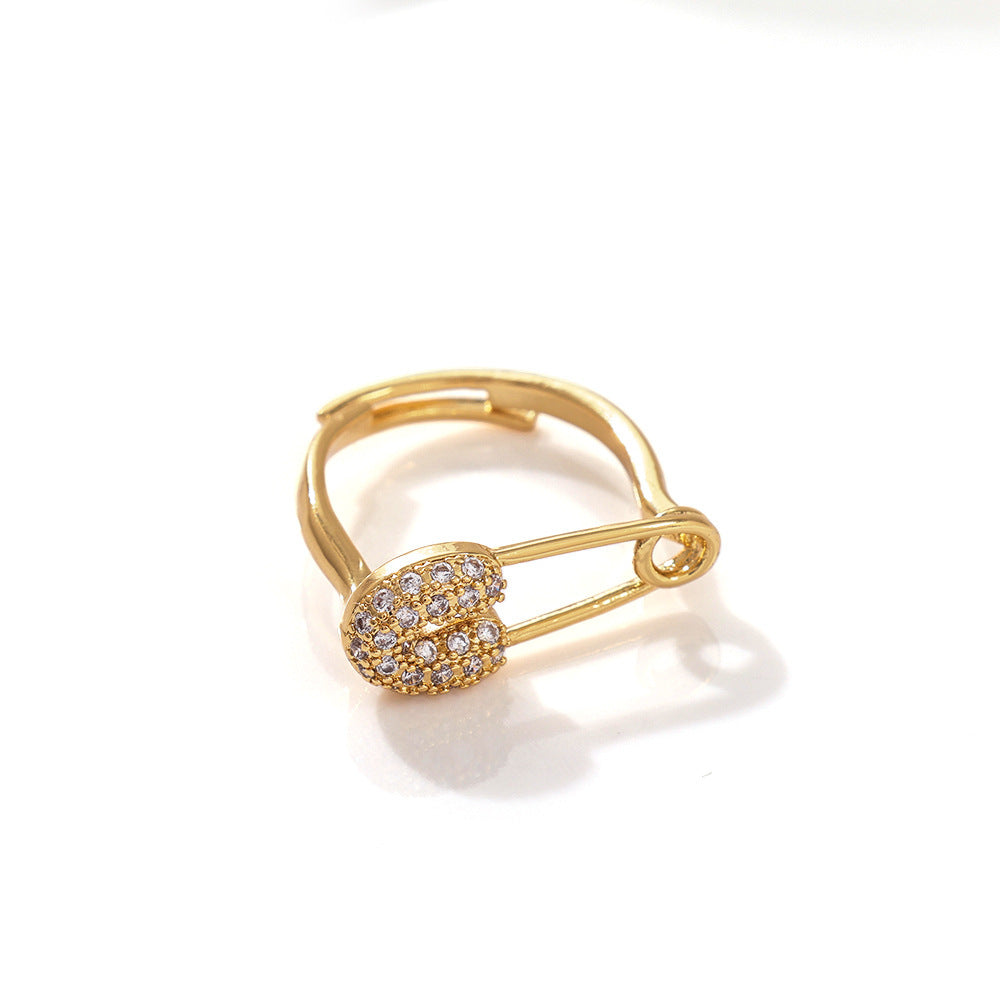 Diamond Open Light Luxury Minority Design Ring