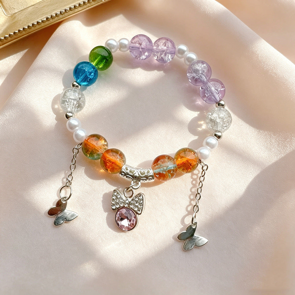 Glass Female Crystal Bow Cultural Creative Scenic Spot Bracelets