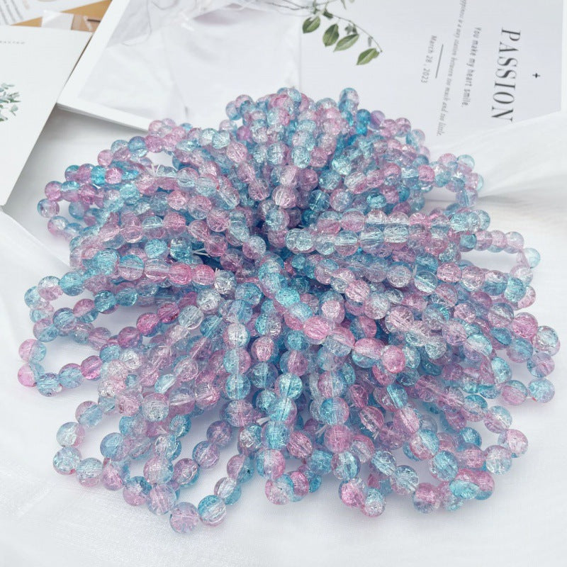 Camellia Little Daisy Crystal Girlfriends Color Glass Chipping Bracelet