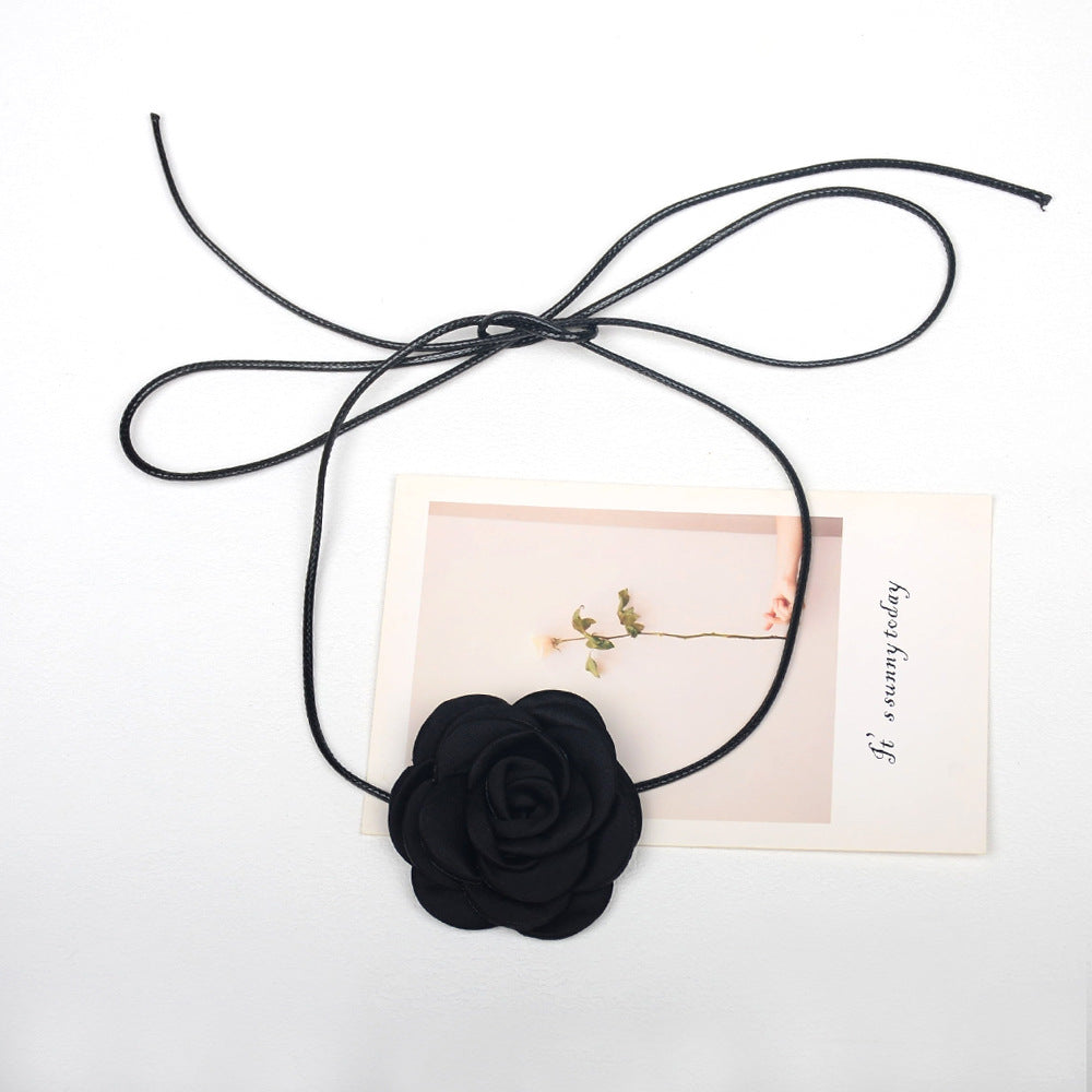 Camellia Rose Flower Sweet Three-dimensional Waist Necklaces