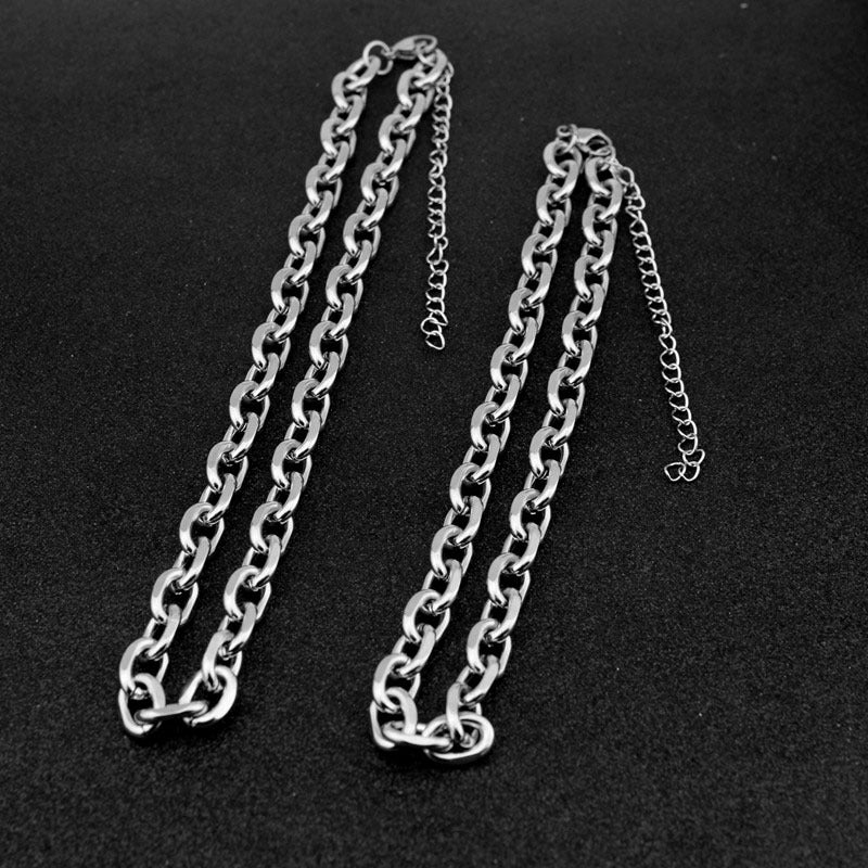 Women's & Men's Hair Minimalist Single Chain Clavicle Stainless Necklaces
