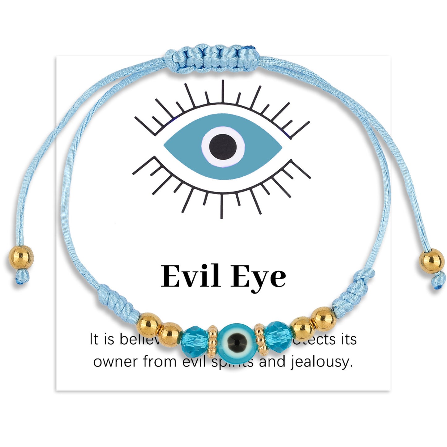Devil's Eye Adjustable Hand-woven Couple Holiday Gift Rhombus Bead Bracelets