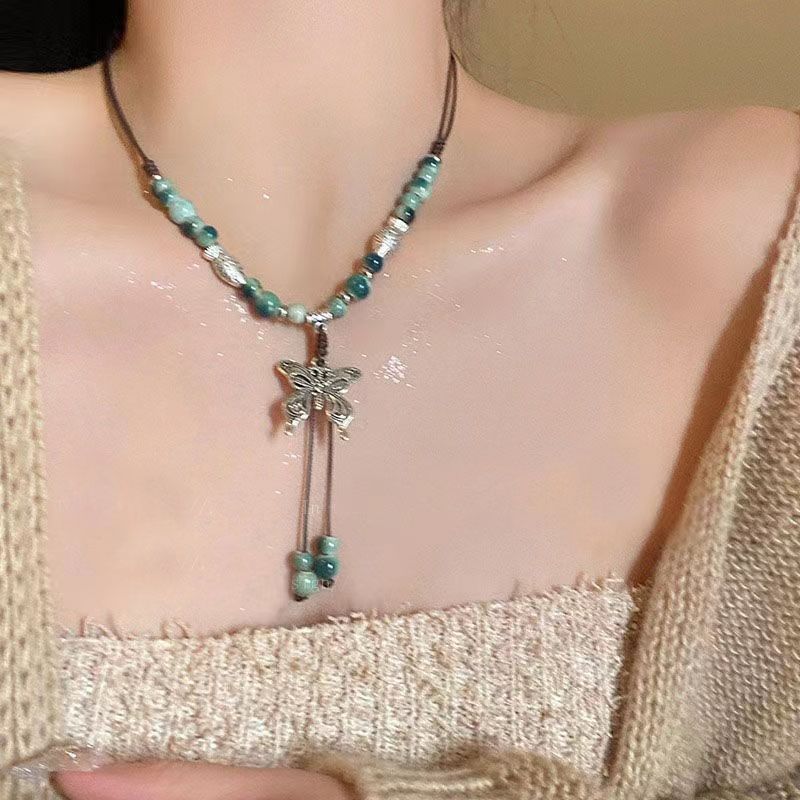 Chinese Ethnic Style Butterfly Niche Ancient Necklaces