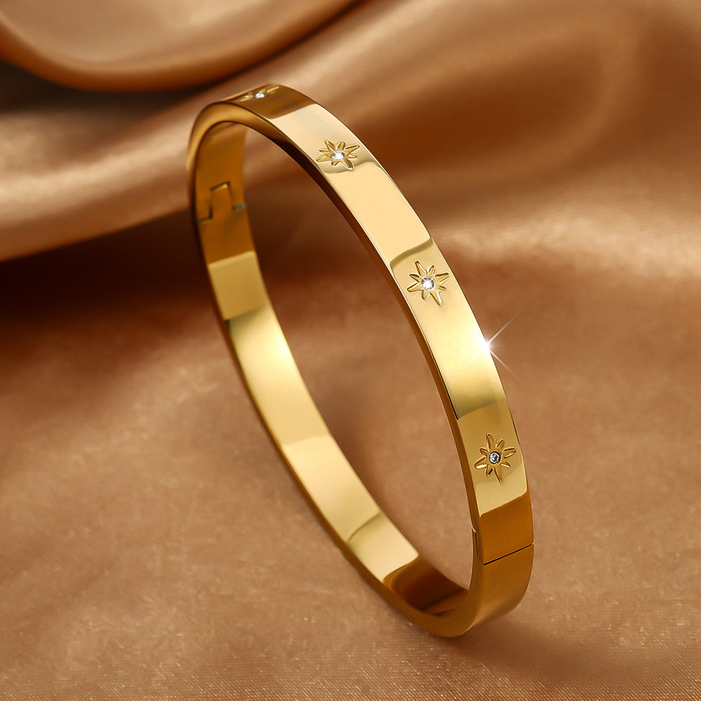 Titanium Steel Stainless Real Gold Furnace Bracelets