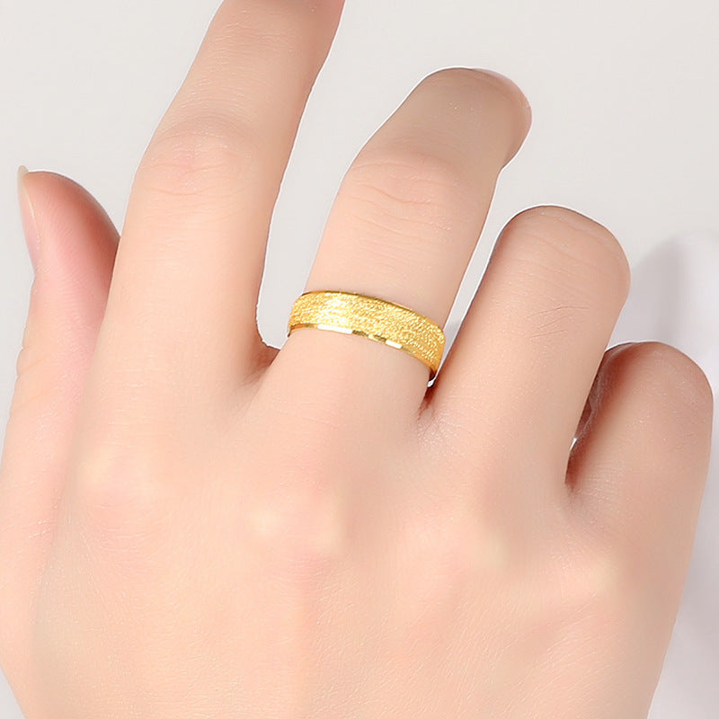 Men's Female Personality Fashion High-grade Sand Surface Carven Design Domineering Switchable Rings