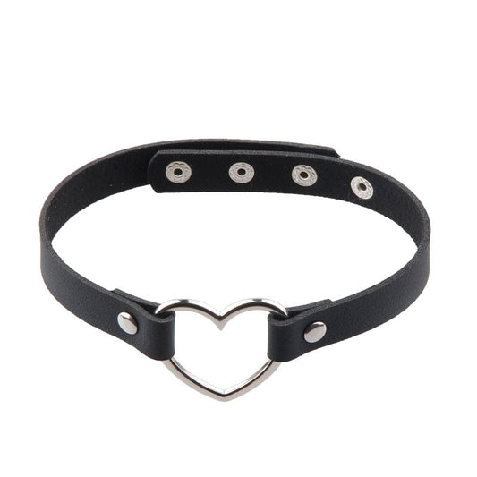 Women's Chain Short Dark Punk With Simple Cool Black Neckband Collar