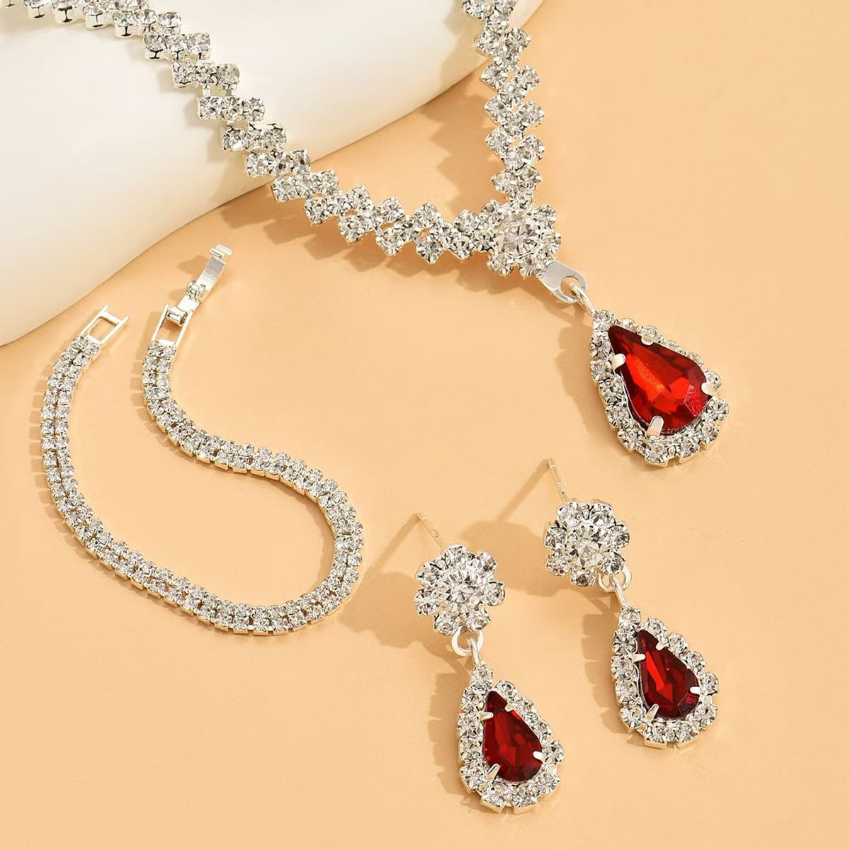 Women's Bridal Claw Chain Rhinestone High Sense Jewelry Set