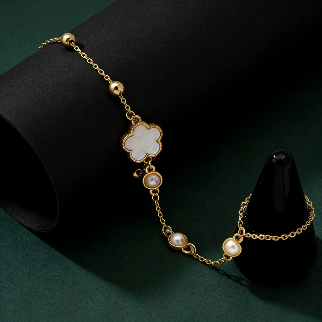 Trend Lucky Parthenocissus Grass Simple Elegant Bracelet