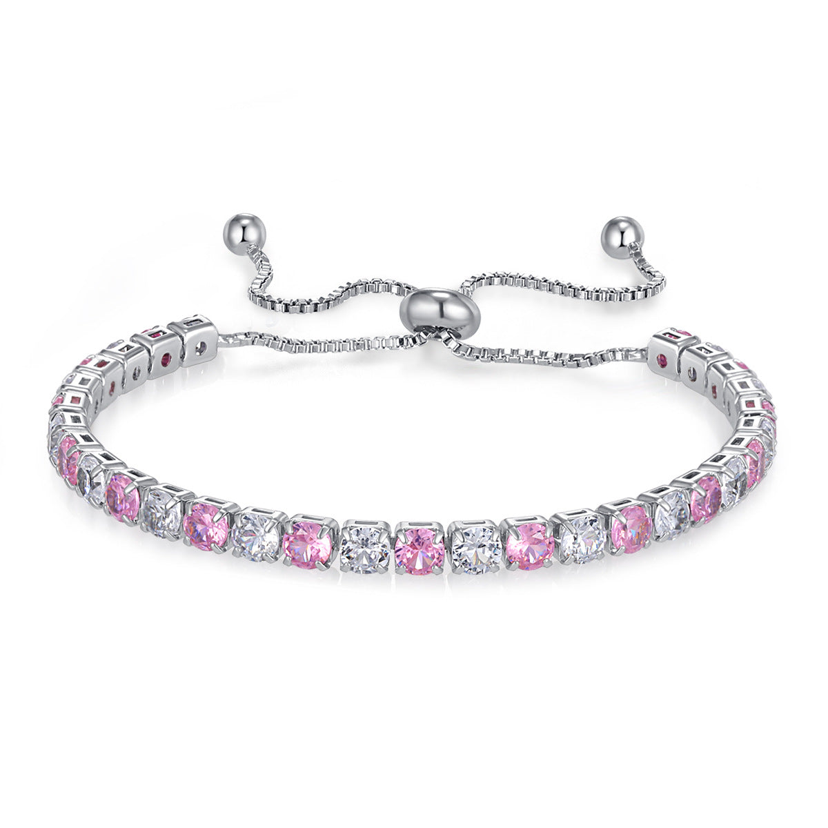 Zircon Mixed Color Full Diamond White Bracelets