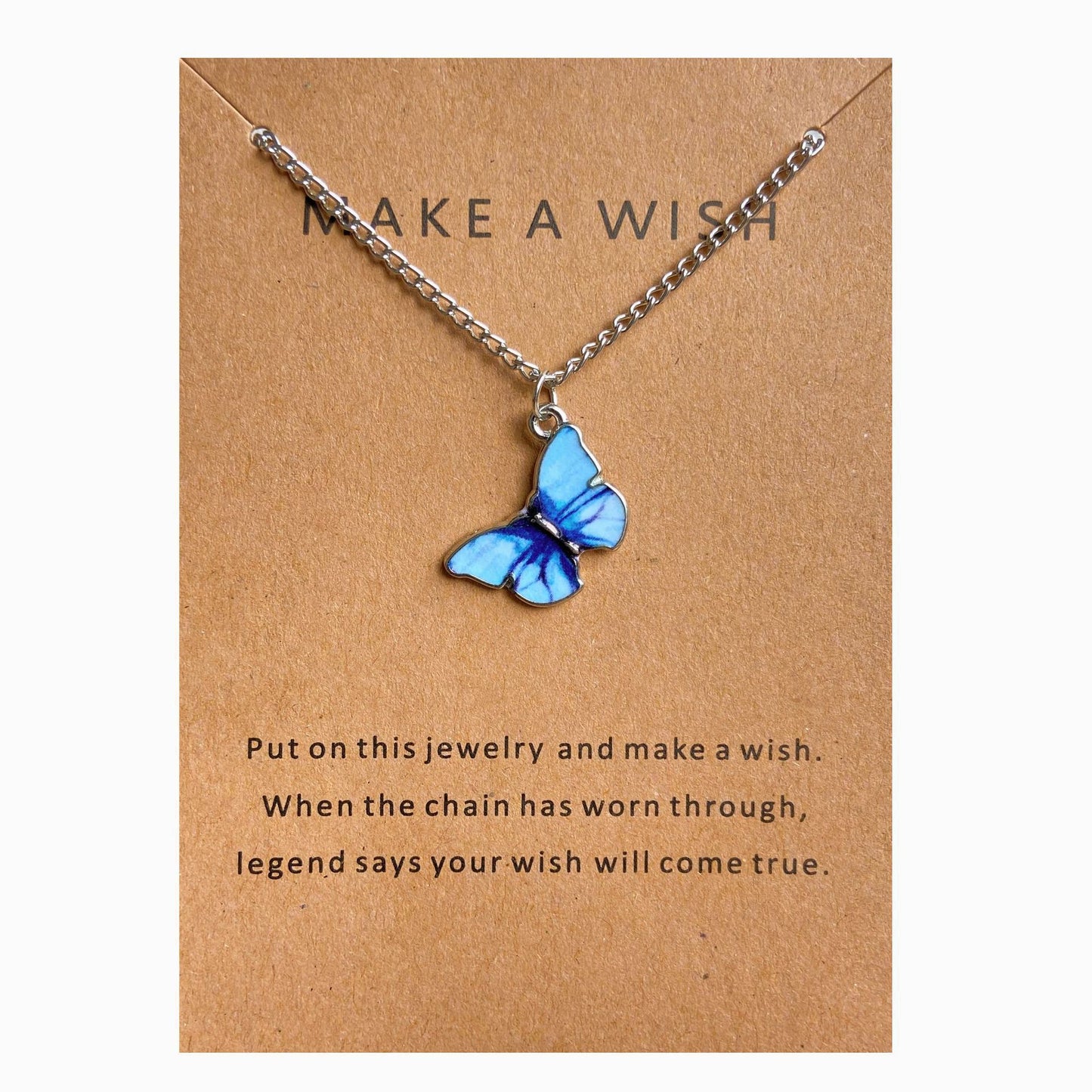 Bohemian Alloy Multicolor Butterfly Stainless Steel Necklaces