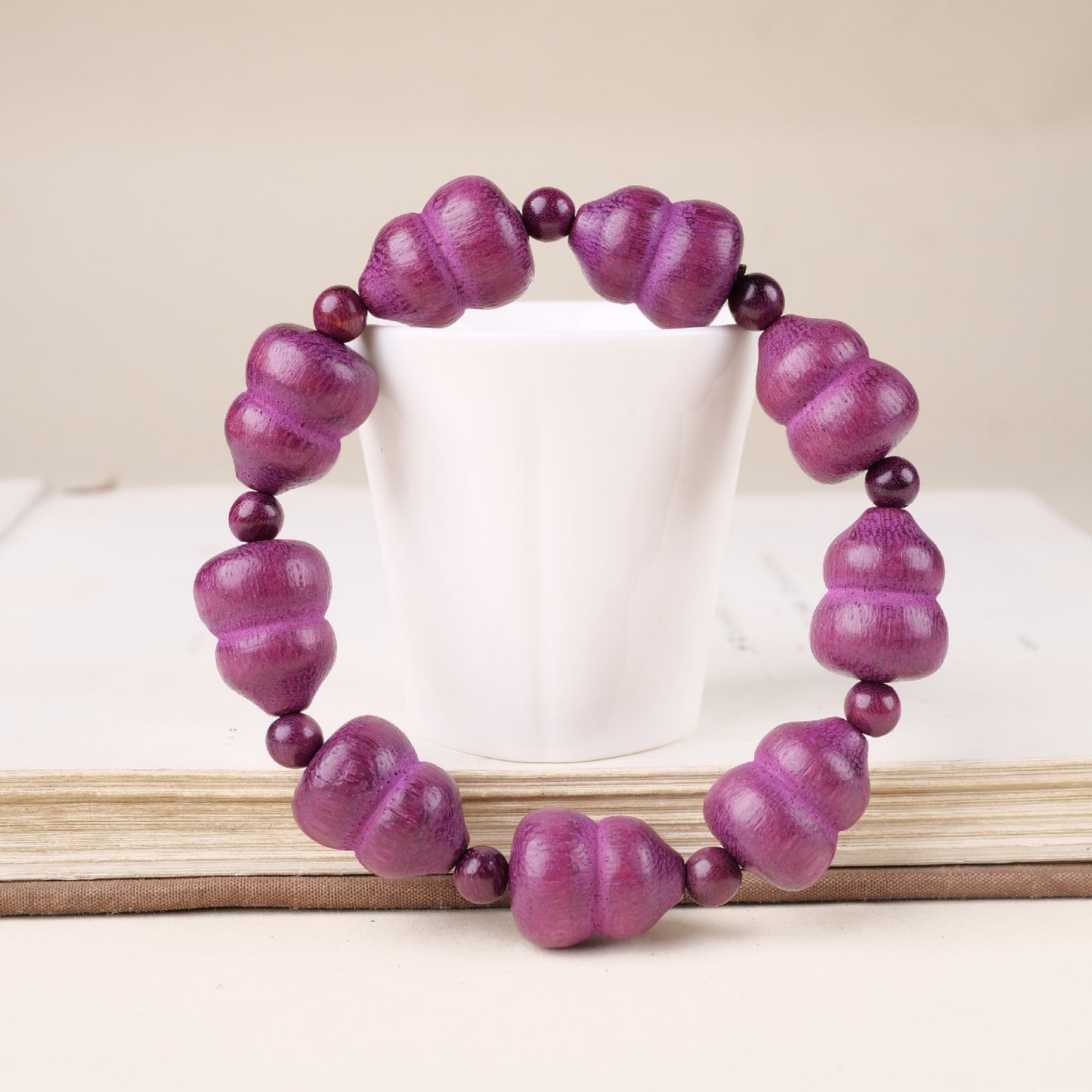 Women's & Men's Gourd Ebony Cultural Artifact Prayer Beads Chinese Style Hand Bracelet