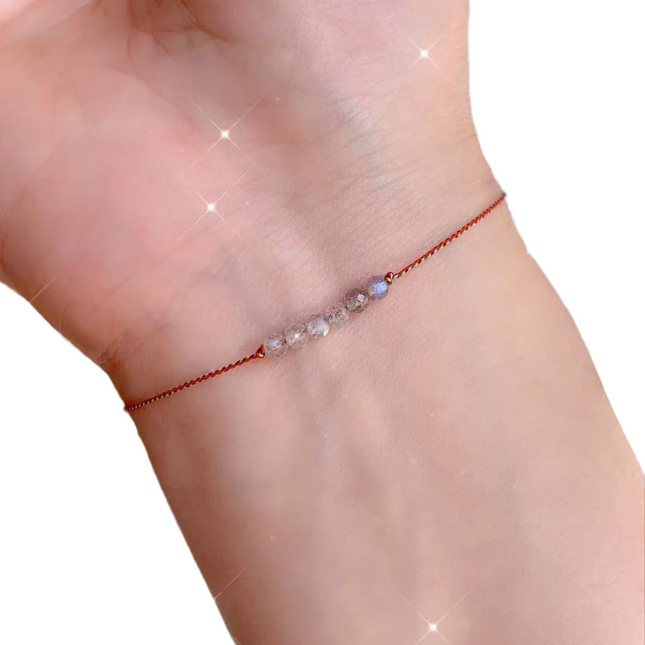 Natural South Red Pearl Garnet Green Pine Moonlight Extremely Fine Bracelet