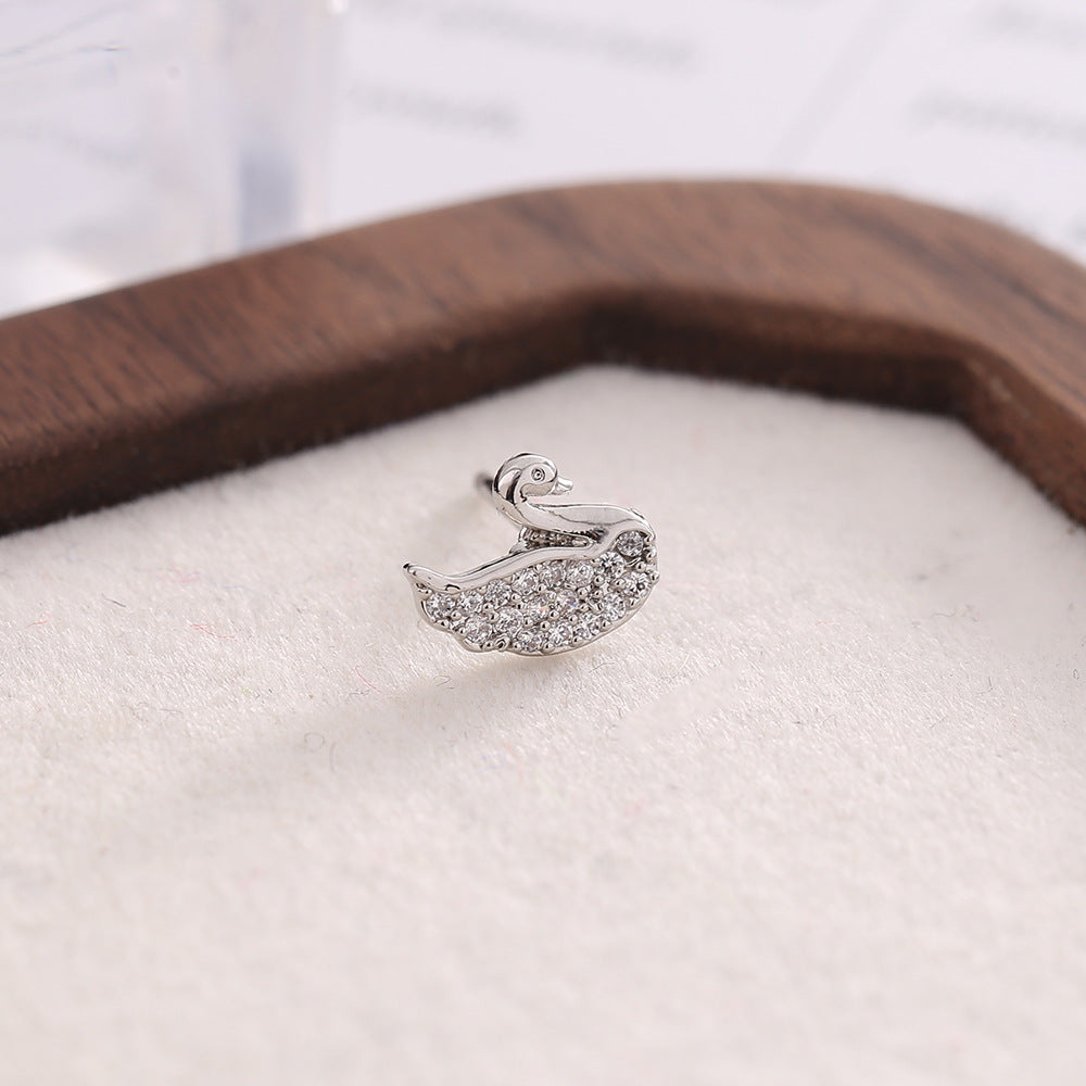 Zircon Imitation Pearl High Sense Simple Stylish Earrings