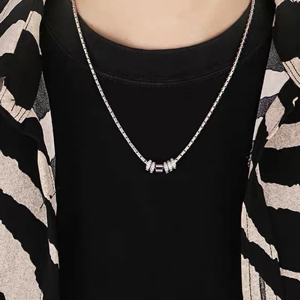 Men's Zircon Female Light Luxury Minority Clavicle Necklace