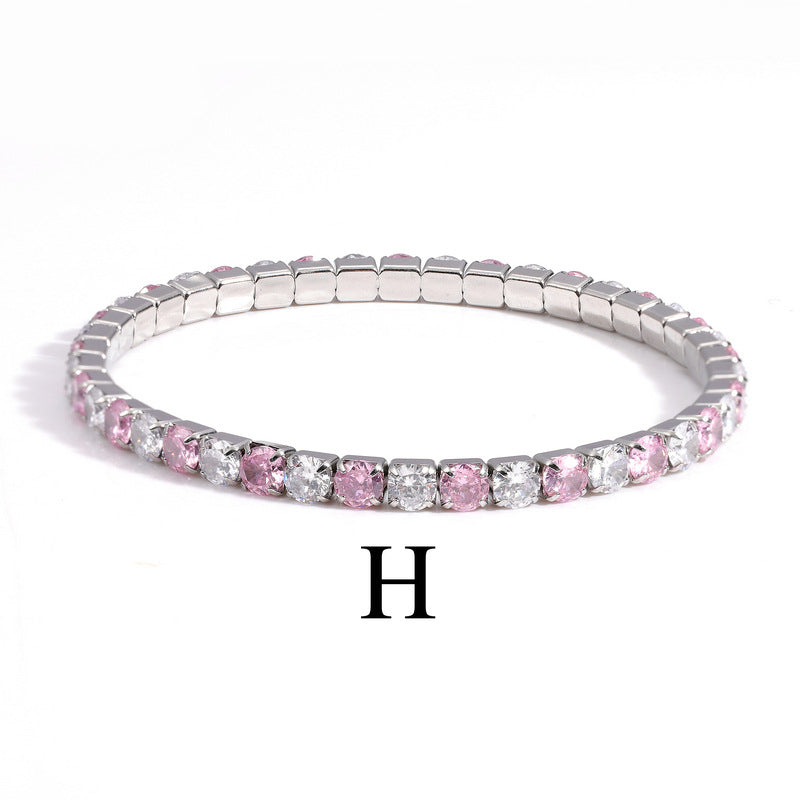 Women's Round Zirconium Full Diamond Inlaid Exquisite Fashion Bracelets