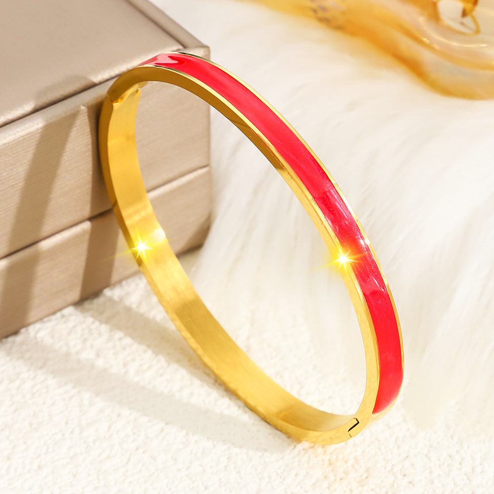 Titanium Steel Stainless Real Gold Furnace Bracelets