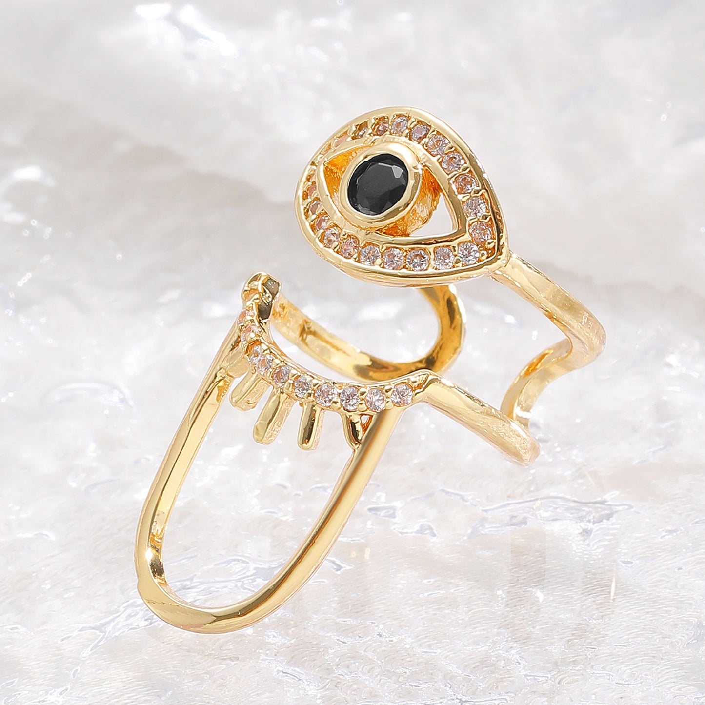 Geometric Trend Open Nail Female Design Exquisite Refined Ring