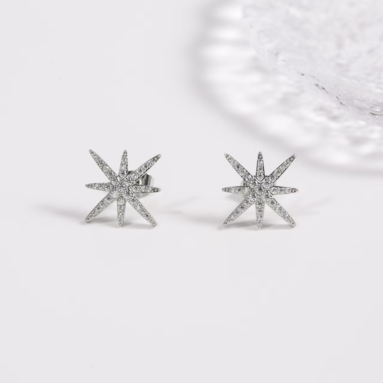 Fringe Personality Simple Snowflake Ear Female Stud Earrings