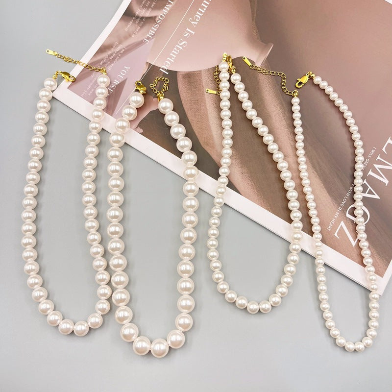 Women's Pearl Retro Affordable Luxury Fashion Trendy Clavicle Necklaces