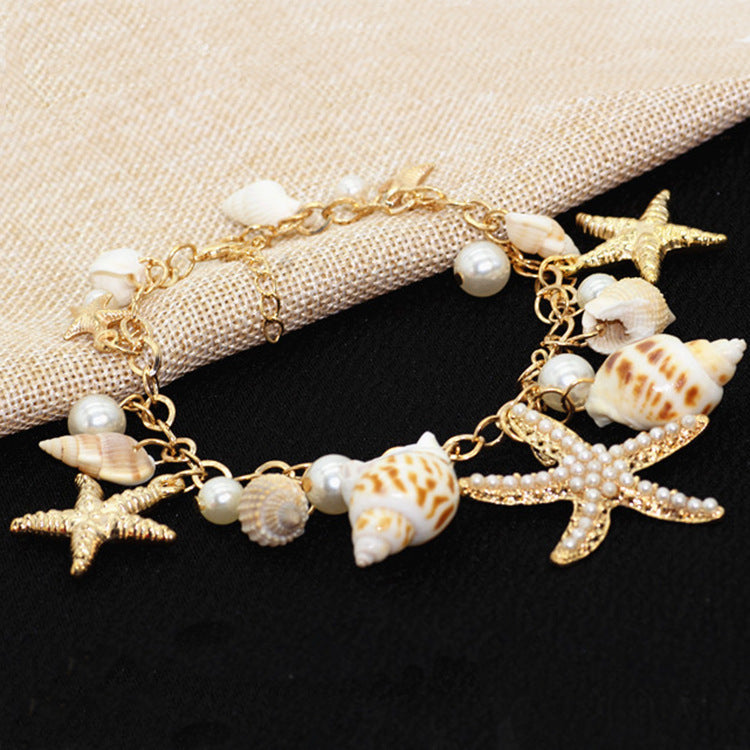 Summer Beach Shell Travel Hand-woven Adjustable Bracelets