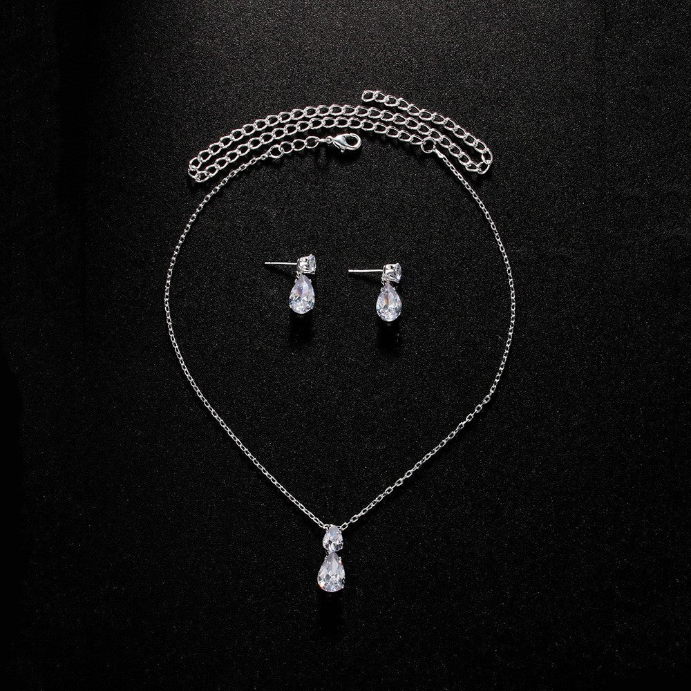 New Water Drops Bride Wedding Suite Jewelry Set