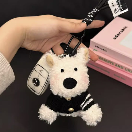 Highland Scrawled Puppy Plush Doll Backpack Cute Hanging Ornaments