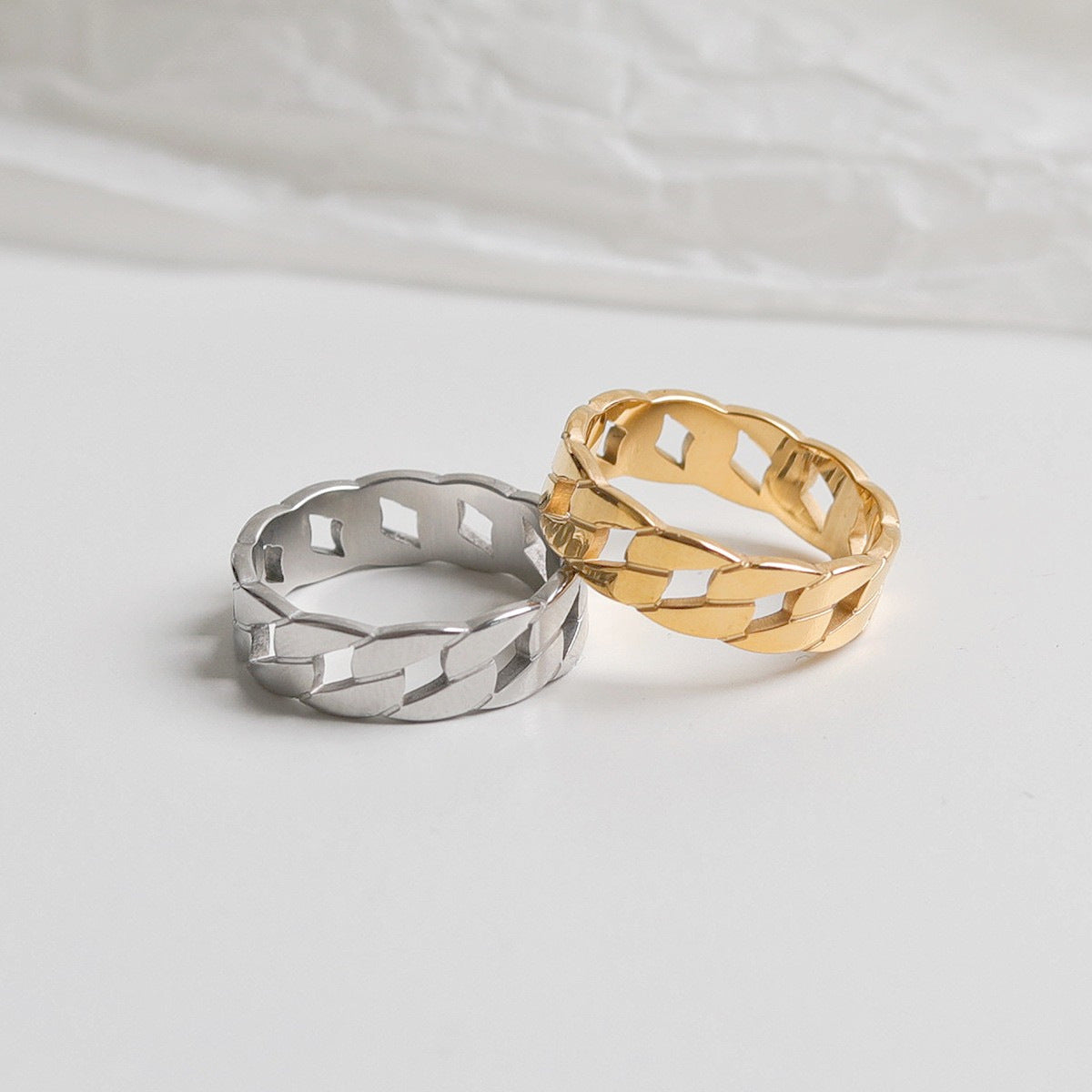 Sense Niche Titanium Steel Female Texture Style Light Ring