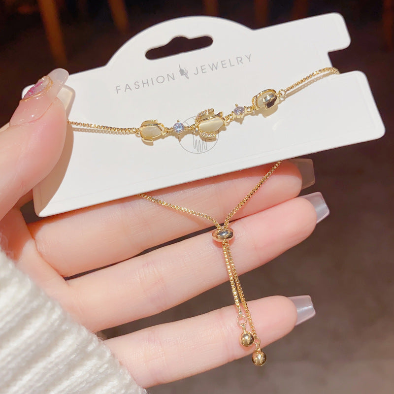 Women's Minority Fashion Unique Personality Trendy Zircon Light Bracelet