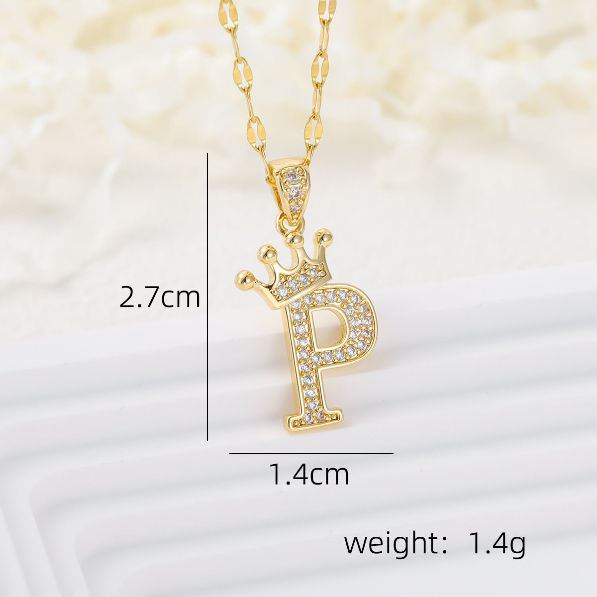 Casual Crown Letters Diamond Fashionable Female Necklace