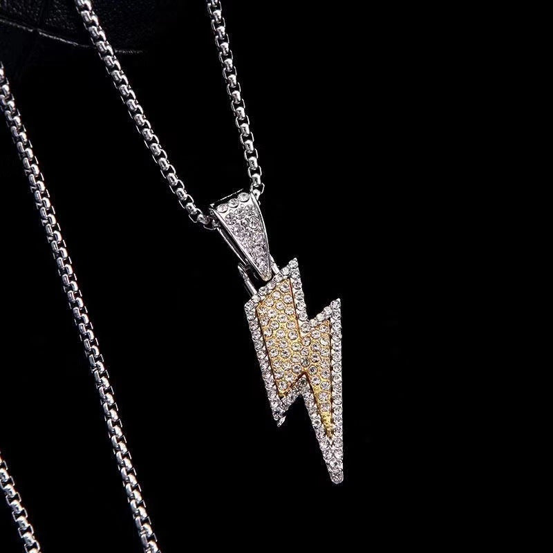 Men's & Women's Lightning Fashion Personality Affordable Luxury Hip Hop Punk Sweater Necklaces