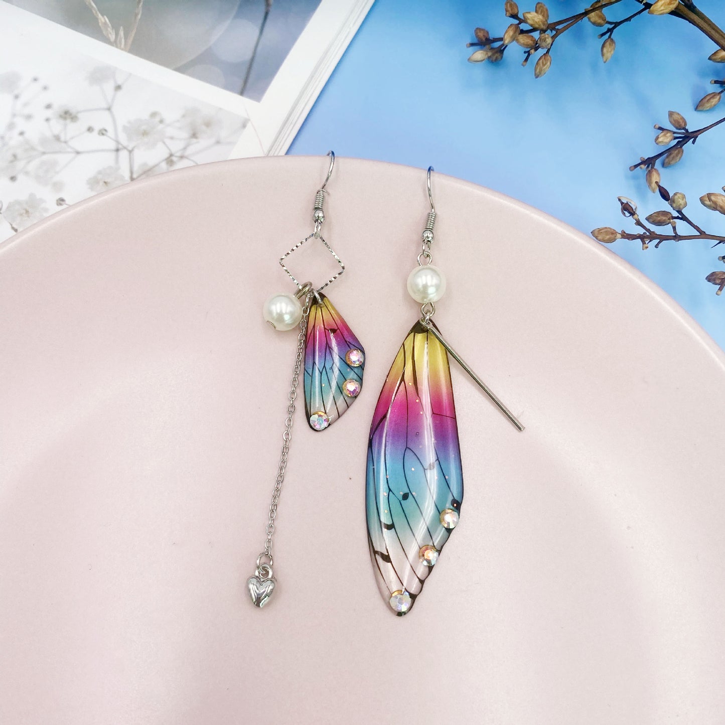 Butterfly Fresh Stylish Simulation Cicada Wing Long Earrings