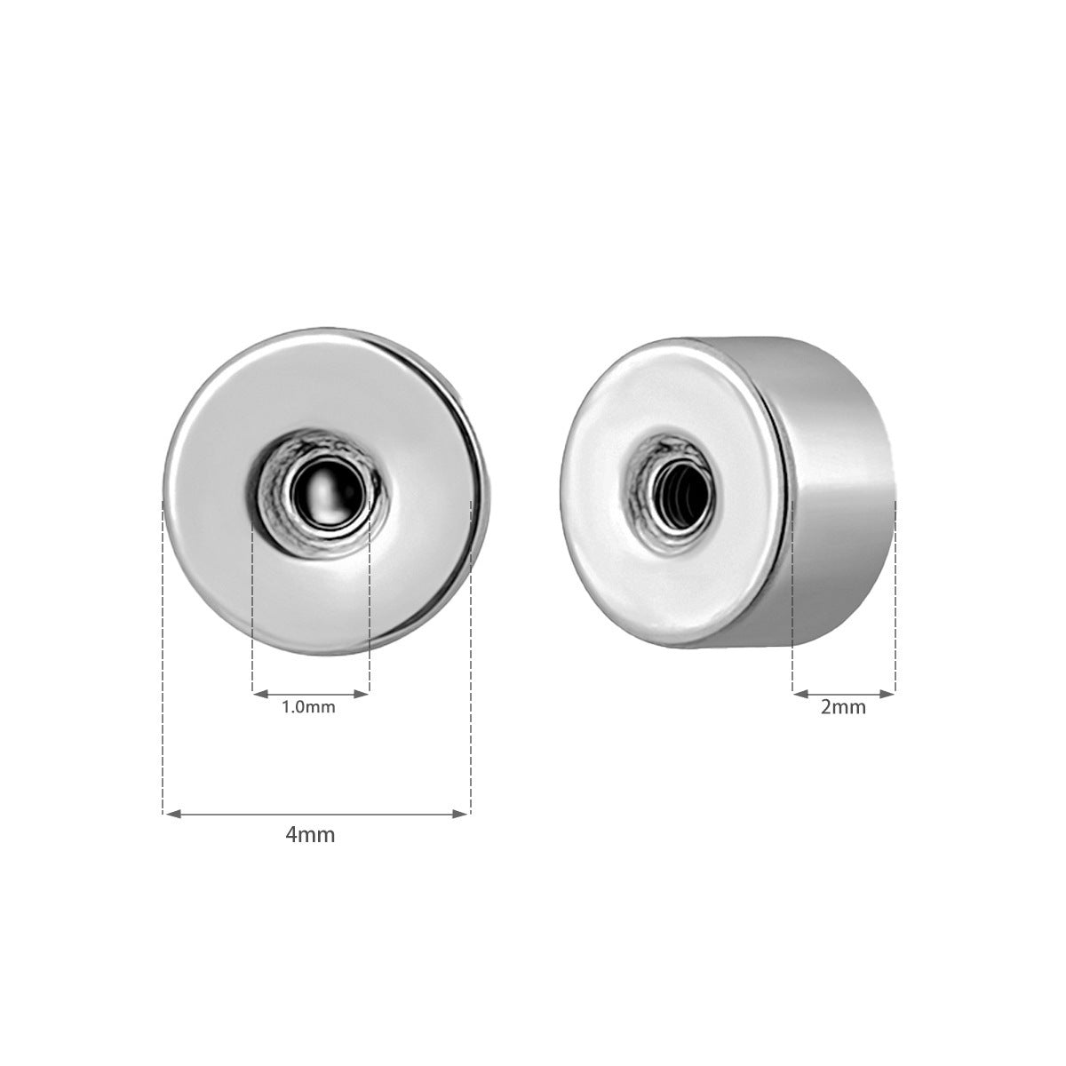 Earplug Ear Bone Ball-shaped Round Cake Stud Earrings