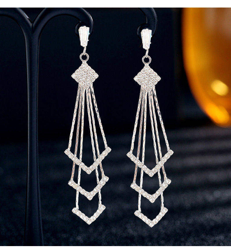 Women's Tassel High Sense Temperamental Long Eardrops Fashion Rings