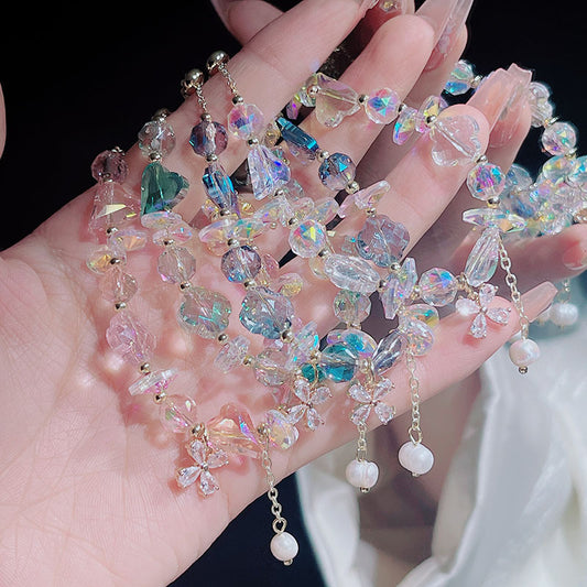 Super Shiny Crystal Fairy Style Four Leaves Pendants