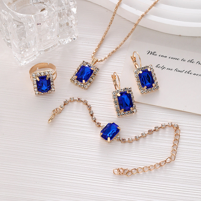 Simple Classic Rhinestone Square Acrylic Ladies Bracelets