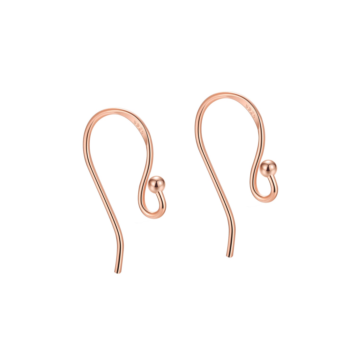 Sier Round Beads Head Basic Style Eardrops Pressed Fish Ear Hook