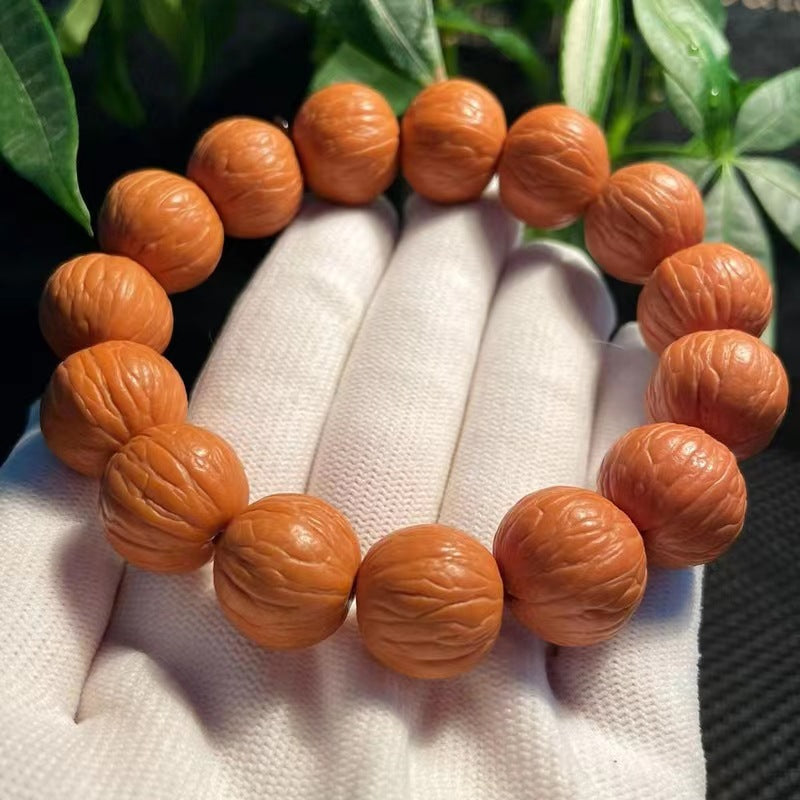 Women's & Men's Natural Primary Color Crafts Peach Pit Single Circle Hand Bracelet