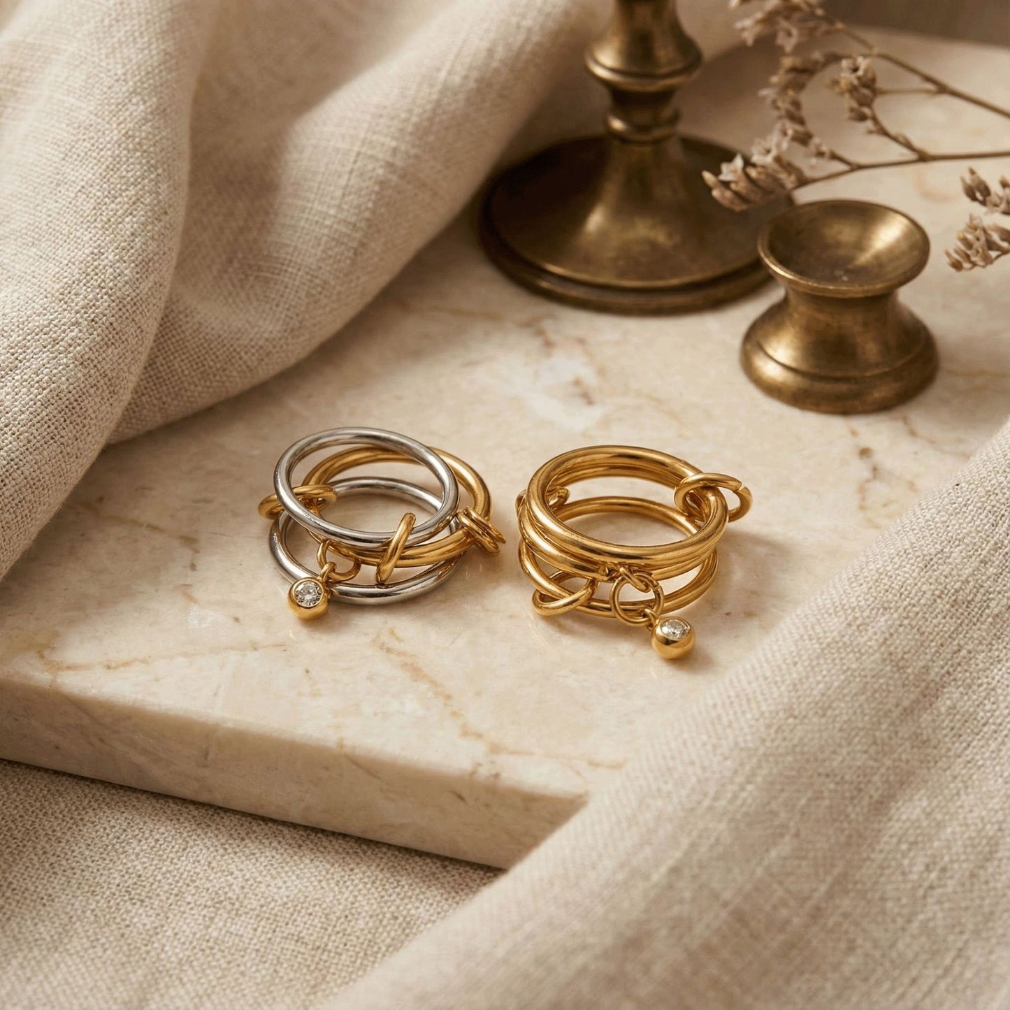 Steel Twin Titanium No Fading Light Rings