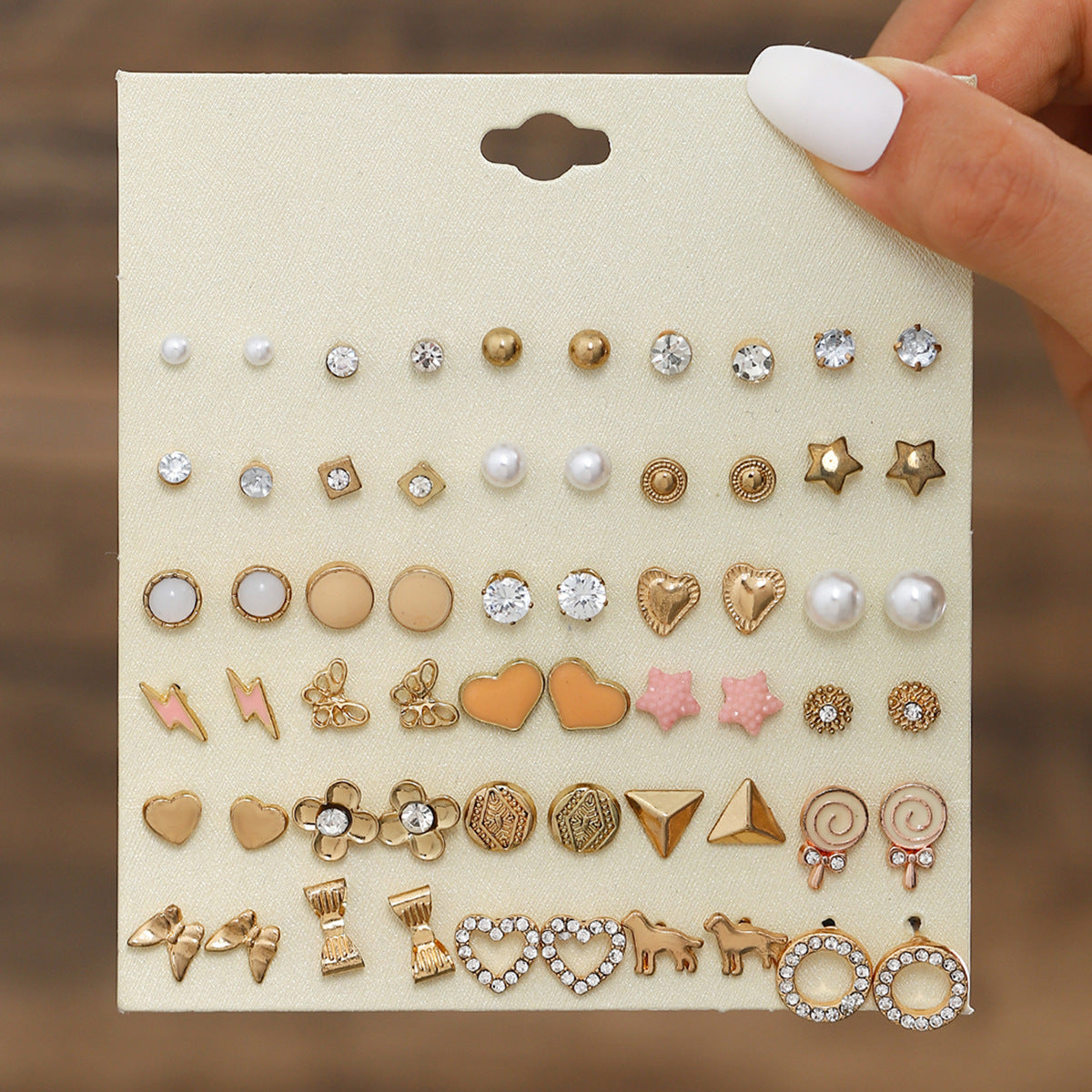 Glamorous Bow Flower Starfish Butterfly Combination Rings