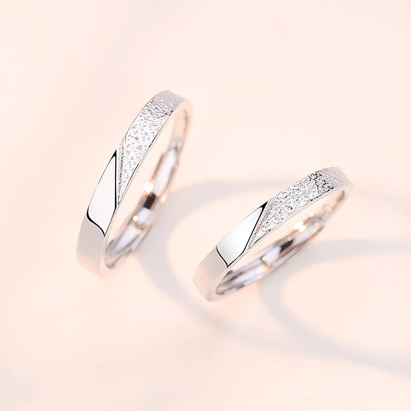 Women's Couple Sterling Sier Starry Commemorative Gift Rings