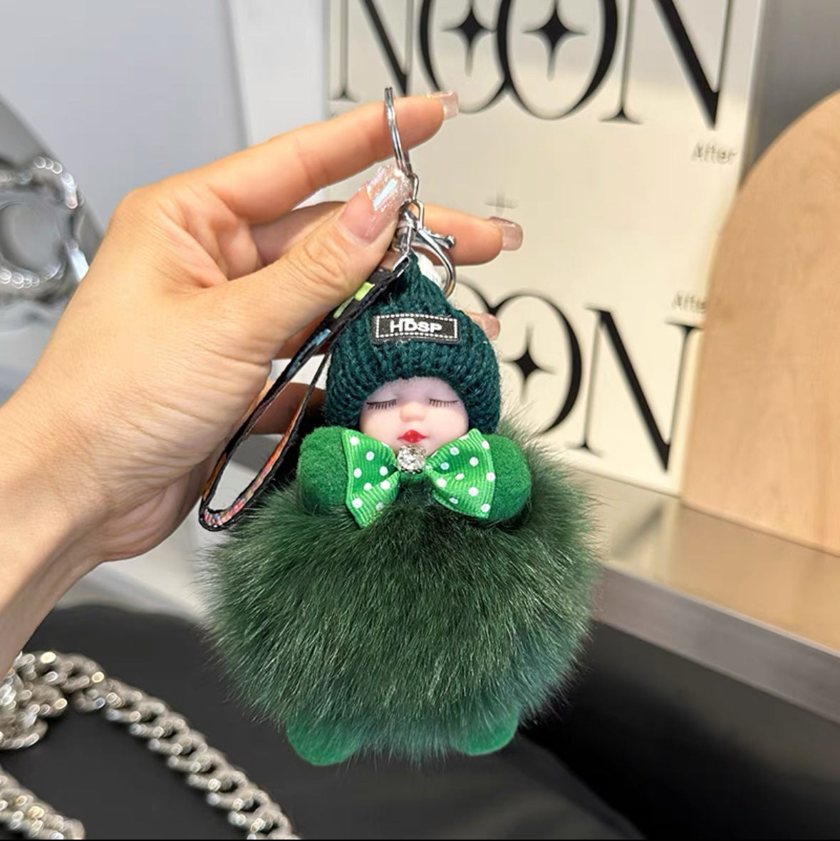 Fox Fur Doll Car Key Decoration Rings