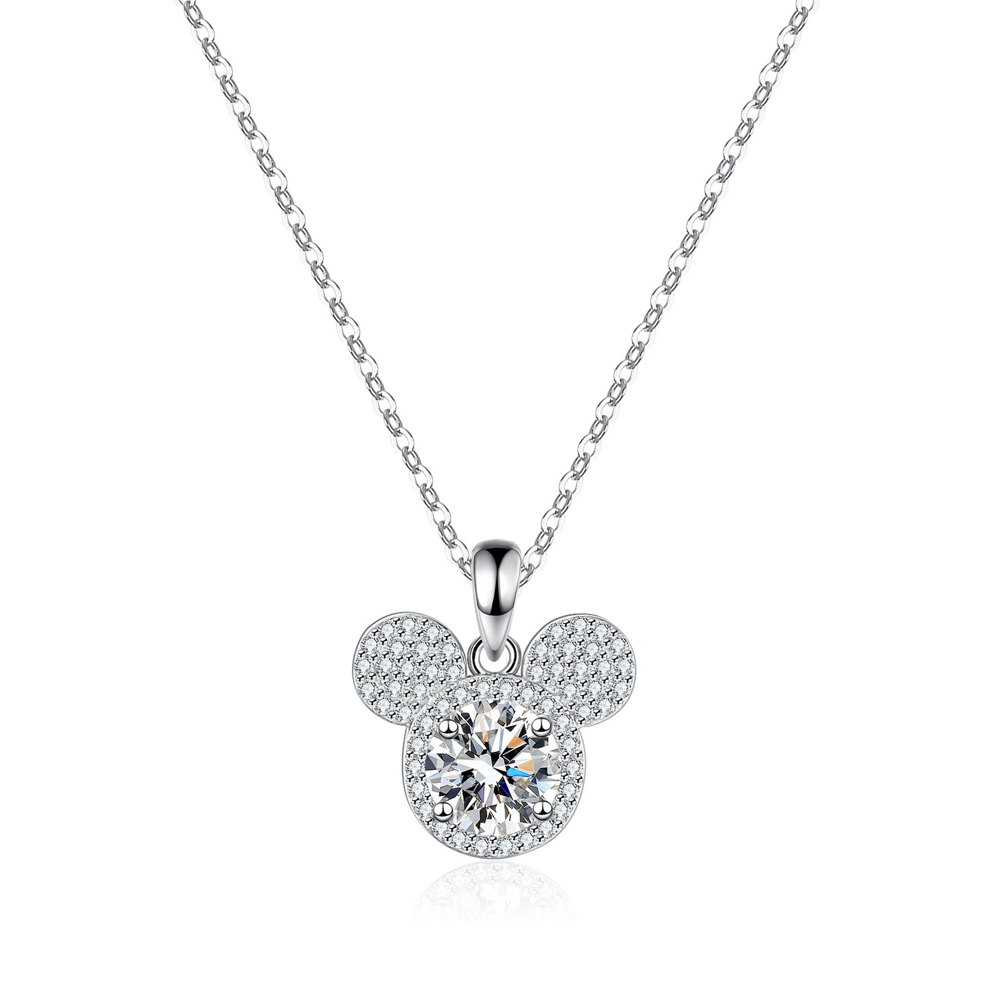 Women's Karat Moissanite Fashion Diamond Luxury Round Necklaces