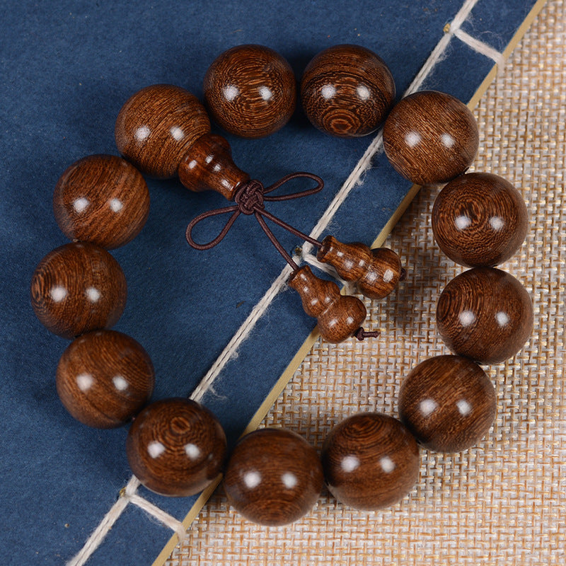 Golden Sandalwood Beads Ebony Wooden Bead Bracelet