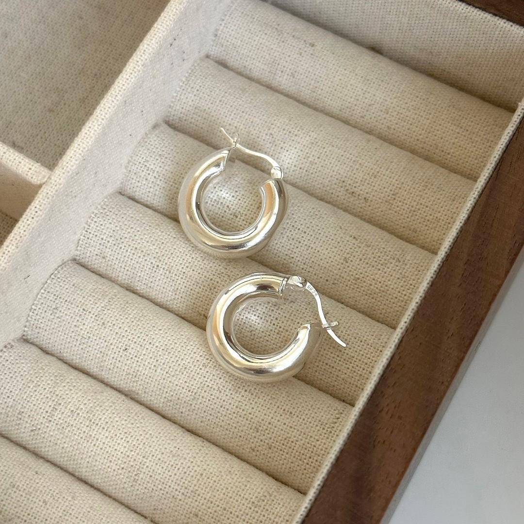 Women's Korean Style Simple Personality O-shaped Round For Ear Earrings