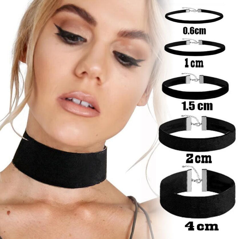 Women's Gothic For Simple Clavicle Chain Black Collar